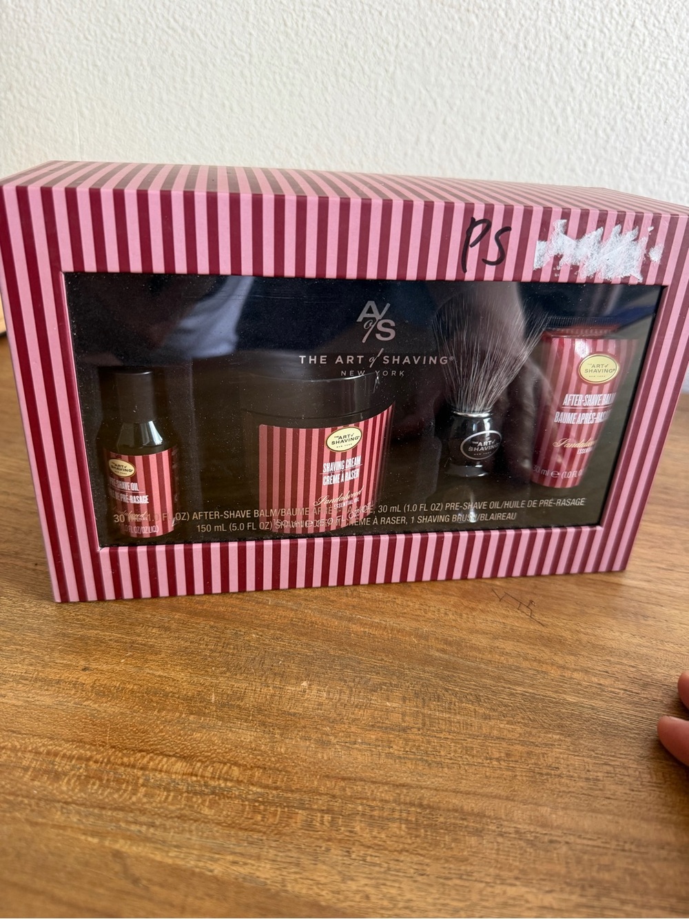 The Art of Shaving Pink Striped Men’s Shaving Kit